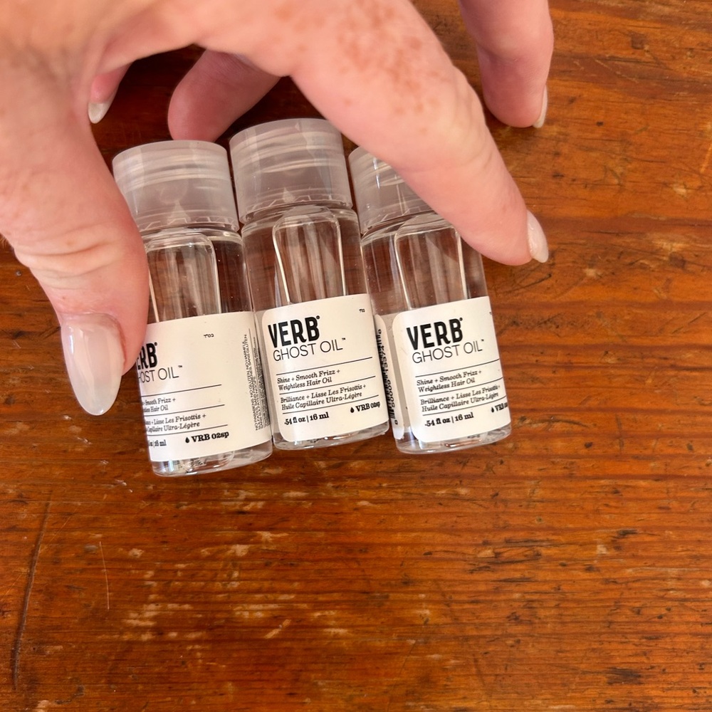 3 NWT VERB Ghost Oil Weightless Hair Oil .57 oz/ 17ml Travel Size